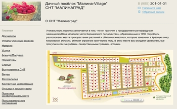 Сайт malinagrad.ru